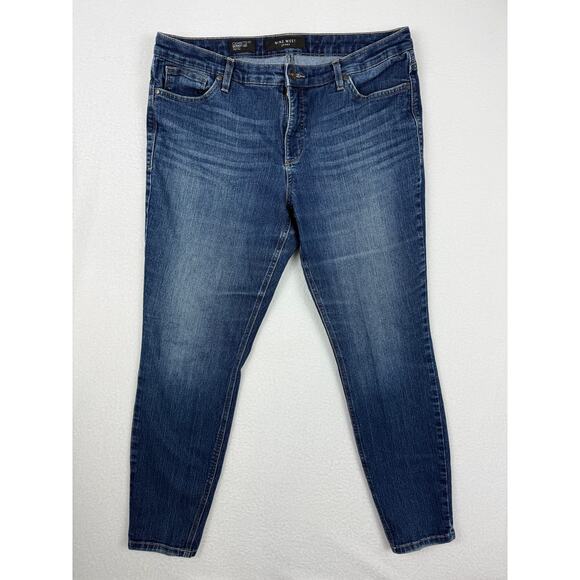 Women's Nine West Cigarette Fit Skinny Leg 14R Dark Wash - Picture 1 of 5